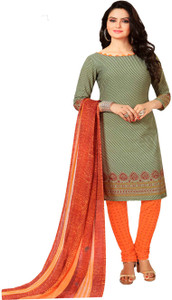Chatri Fashions Synthetic Floral Print, Harringbone, Paisley, Printed Salwar Suit Dupatta Material