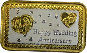 Kataria Jewellers Happy Wedding Anniversary S 999 10 g Silver Bar