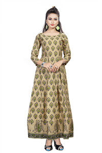 The Four Hundred Cotton Polyester Blend Printed Kurti Fabric