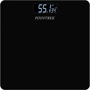 POINTREK Electronic Digital LCD Personal Health Body Fitness (Black) Weighing Scale