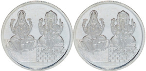 Kataria Jewellers Lakshmi Ganesha S 999 20 g Silver Coin