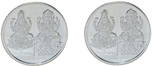 Kataria Jewellers Lakshmi Ganesha S 999 10 g Silver Coin
