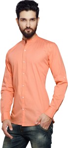 divisive men solid casual orange shirt DVS20