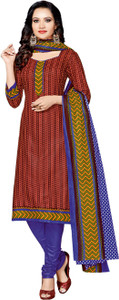 Drapes Cotton Printed Salwar Suit Dupatta Material