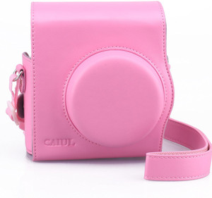 Caiul Pu Leather 2nd Gen Vintage Instax Mini 9, Mini 8 Case (Pink) Camera Bag