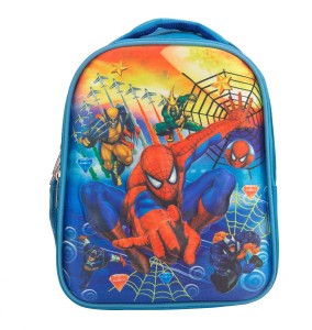STAR FASHION Spiderman 3D school Bag for NURSERY TO 1 CLASS Under 6 Years Kids Girls Boys BLUE SMALL Size (L X B X H )( 27 x 12 x 36 cm)5L Waterproof School Bag