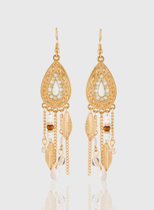 Jazz Jewellery Fashion Gold Plated Chimes Designer Fancy Danglers Long Earring for Ladies Girls. Alloy Dangle Earring