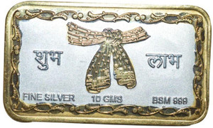 Kataria Jewellers Shubh Labh S 999 10 g Silver Bar