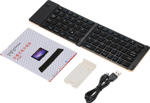 VibeX ® Ultra Thin Universal 3.0 Folding Mini Foldable Aluminum Alloy Wireless, Bluetooth Laptop Keyboard