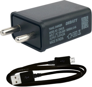 Orbatt 2.5A Fast Charger With Charge & Sync Usb Cable Mobile Charger