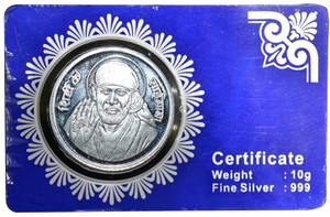 Kataria Jewellers Sai Baba S 999 10 g Silver Coin