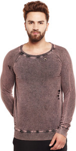 Fugazee Full Sleeve Self Design Men's Sweatshirt