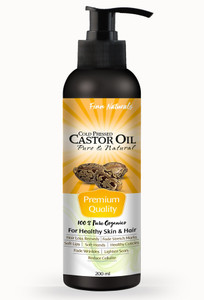 Finn Naturals Organic Castor Oil For Hair Growth 100 Natural Cold Pressed Used For Skin Nails Hair Oil200 Ml
