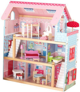 KIDKRAFT Chelsea Doll Cottage with Furniture Chelsea Doll