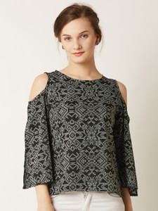 Miss Chase Casual 3/4th Sleeve Printed Women's Multicolor Top