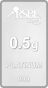 RSBL Precious Certified Beautiful Design 24 (999) K 0.5 g Platinum Bar