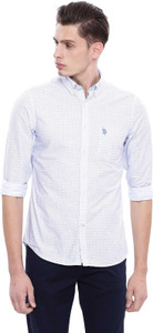 U.S. Polo Assn. Men Printed Casual White Shirt