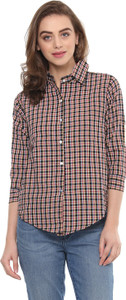 Mayra Women's Checkered Casual Multicolor Shirt