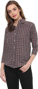 Mayra Women's Checkered Casual Multicolor Shirt