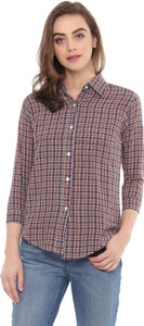 Mayra Women's Checkered Casual Multicolor Shirt