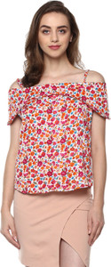 Mayra Casual Half Sleeve Floral Print Women Multicolor Top