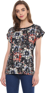 Mayra Casual Cape Sleeve Floral Print Women Multicolor Top