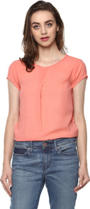 Mayra Casual Half Sleeve Printed Women Pink Top