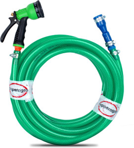Pepper Agro 684812245714 Garden Watering Car Wash 8 Mode / Pattern Spray Gun With Braided Hose Pipe 3/4