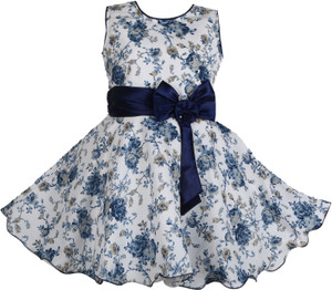 BIDHAN Girls Midi/Knee Length Casual Dress