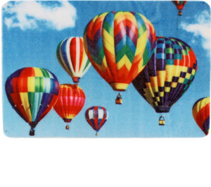 Cortina Microfiber Bath Mat MicroFiber 1Pcs Set Fresh Bathroom Non-Slip Hot Air Balloon Printed Mats