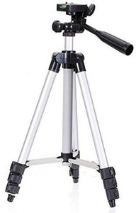 Mezire Tripod Stand for Beginners Video camera & mobile Tripod (Silver, Supports Up to 1000 g) Tripod