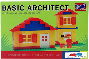 GRAPPLE DEALS Smart Blocks Basic Architect Set - Interlocking Architectural Set For Kids.(Multicolor)