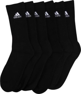 Adidas Men & Women Solid Crew Length Socks