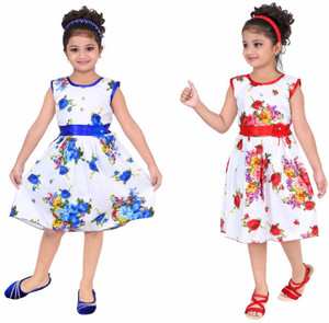 Unique Collection Girls Midi/Knee Length Party Dress