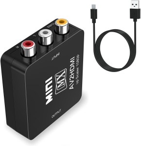 MX  TV-out Cable AV to HDMI Video Audio Converter - AV2HDMI Converter(Black, For TV)