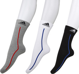 Adidas Men & Women Solid Crew Length Socks