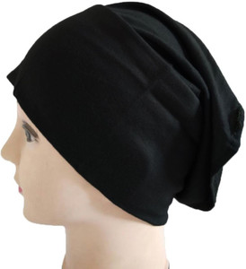 Cwen Collection Solid Hijab TUBE CAP BLACK, Women Under Scarf Stole, Men Bonnet Head Hair Band, Muslim Abaya Islamic Wear Cap
