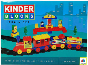 GRAPPLE DEALS Kinder Blocks Train Set - Interlocking Architectural Set For Kids.(Multicolor)