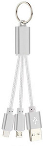 ACUTAS 2 in1 Keychain Braided Micro USB, iphone 5s,6,7,8 USB Cable