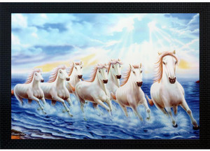wallpapers Images Lucky Seven 7 Horses Picture Feng Shui janki lucky white seven 7 running horses vastu wall painting canvas painting14 inch x 20 inch