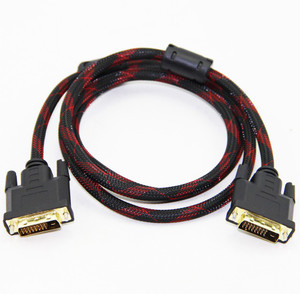 Microware Nylon Gold Plated DVI-D Cable( 24+1Pin) Male to Male DVI Cable