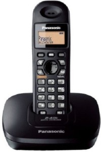 panasonic kx-tg3611sx cordless landline phone(black)