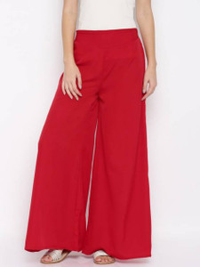 DARZI Flared Women's Red Trousers