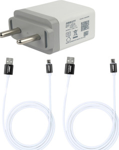Orbatt 2.8A White Fast Charger With Charge & Sync USB Cable For Mobile Charger