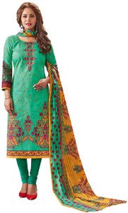 Jevi Prints Cotton Floral Print Salwar Suit Dupatta Material