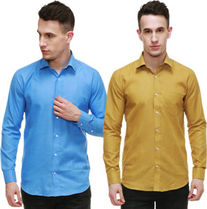 Nimegh Men's Solid Casual Club Shirt