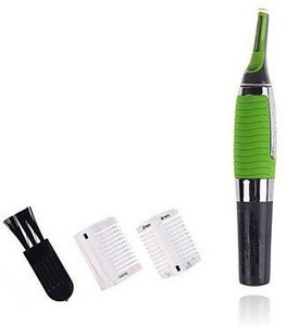 maxel micro touch personal ear nose neck eyebrow hair trimmer remover - green  runtime: 20 min trimmer for men(multicolor)