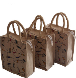 TackRus Natural Jute bag Lunch Bag