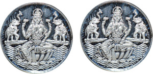 Kataria Jewellers Laxmi Mata S 999 2 g Silver Coin
