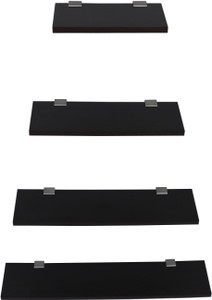 Captiver Display Rack wenge set of 4- 12 (20.30.40.50) CM MDF Wall Shelf